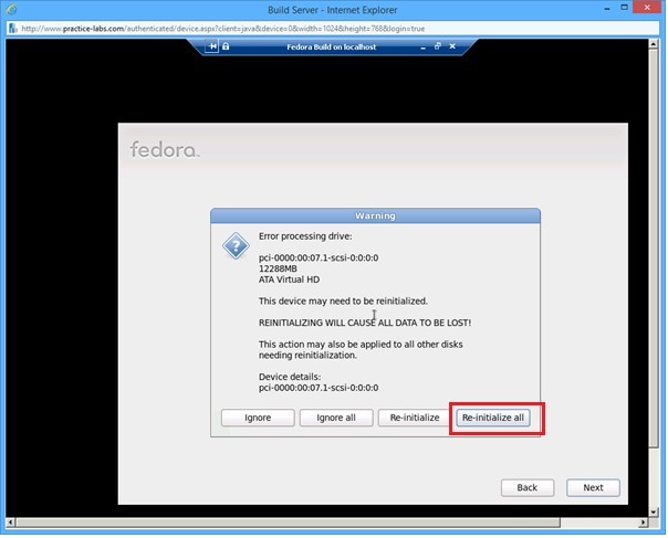 Practice Labs screenshot.